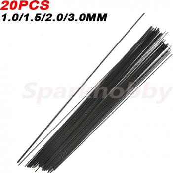 Varilla Sólida de Carbono 20 Piezas (1MM, 1.5MM, 2MM, 3MM)
