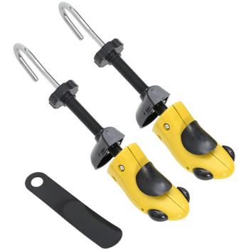 VidaXL Shoe Stretchers Yellow EU 34-37 with Shoe Horn Plastic