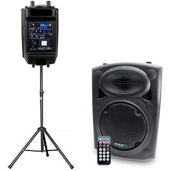 Enceinte DJ amplifiée 8 20cm 200W USB/SD/BT avec pied