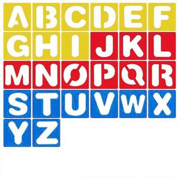 Plastic Alphabet Stencils Set