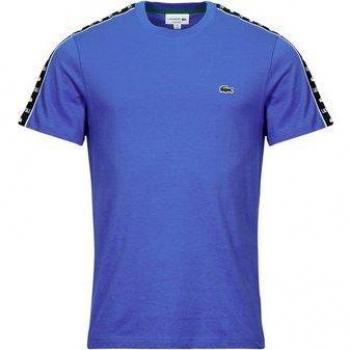 Lacoste Men's Blue Logo Stripe T-Shirt