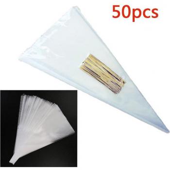 50Pcs Clear Cellophane Bags for Chocolate