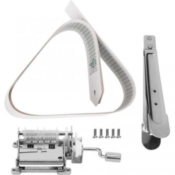 15 Note Hand Crank Music Box Parts with Paper Tape and Hole Puncher