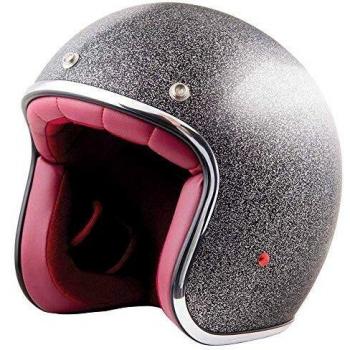 Casco Jet Stormer PEARL Paillette Nero Taglia XL