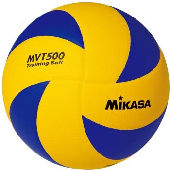 MIKASA Stellerball MVT 500 (Blau/Gelb), 65‑67 cm Umfang, Größe 5