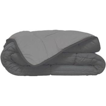 Couette d'été microfibres bicolores Hudson gris clair 140×200 cm