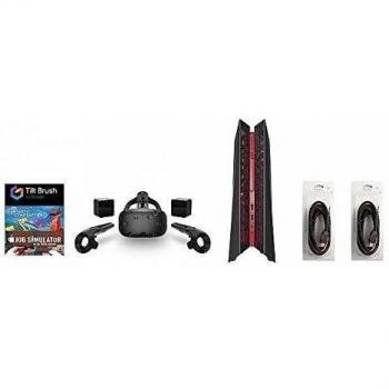HTC Vive Kit de 5 Elementos: Auriculares HTC Vive de Realidad Virtual & Desktop ASUS G20CB 16GB 512GB con 2 Cables HDMI Mytrix y 3 Juegos