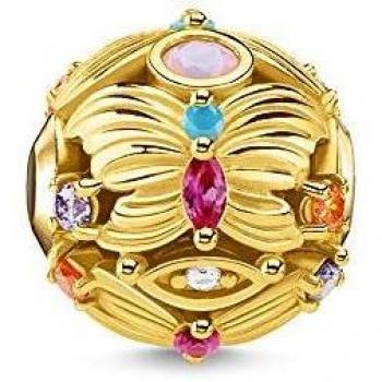 Bead mariposa de plata con oro de 18K Thomas Sabo