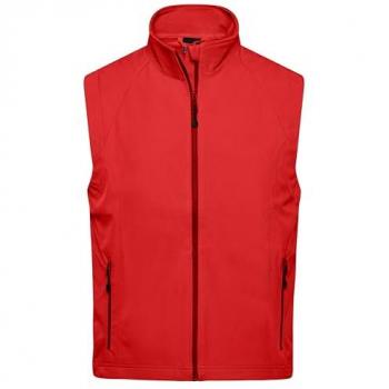 James & Nicholson Softshell Weste Herren, Atmungsaktiv, Rot, Größe XXL