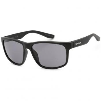Calvin Klein CK19539S 001 Rectangle Matte Black Smoke Grey Sunglasses for Men