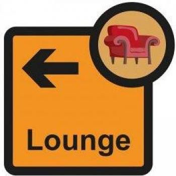 Spectrum Industrial Lounge Arrow Left Sign