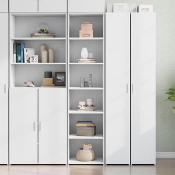 White Highboard 45x41x185 cm Engineered Wood