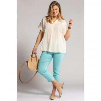 Blusa Femminile Gialla con Dettaglio Retro – Taglia 60/62, Materiale Viscosa, Ulla Popken