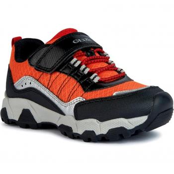 Geox Jungen Sneakers J Magnetar D Orange/Schwarz