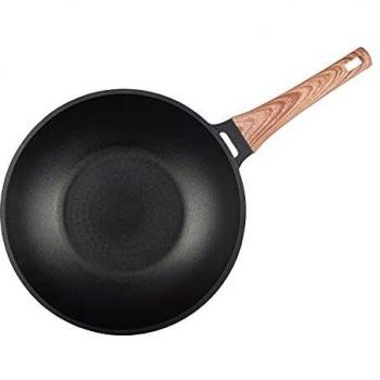 Wok Rosmarino 30 cm in alluminio pressato, adatta a tutti i piani cottura