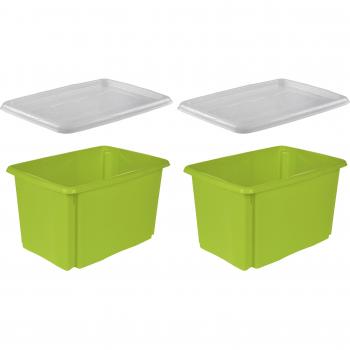 Keeeper Aufbewahrungsbox emil, 2er Set, 45 L, ideal für Ordnung