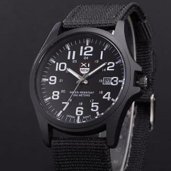 Montre Kakanwo Sport Homme Noir Acier Inoxydable avec Date