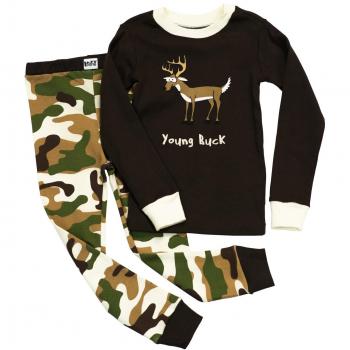 LazyOne Young Buck Kids Longsleeve Pyjama‑Set für 2‑jährige Jungen