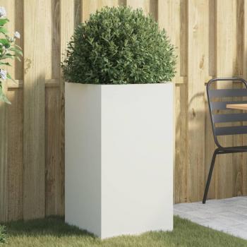 Metal Garden Planter by Vidaxl, Measures 42x38x75 cm, Color: White