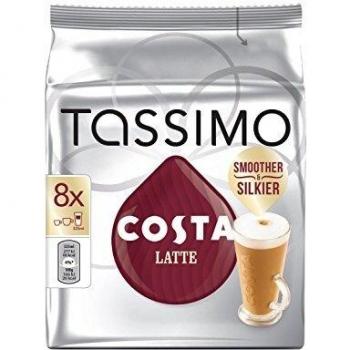 Tassimo Costa Latte Pods 8 Servings Per Pack