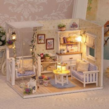 Fantasievolles Puppenhaus mit Möbeln