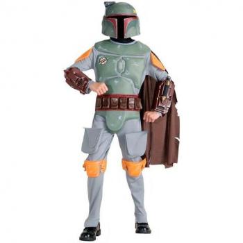 Boba Fett Mini‑Kostüm (116) – Kinder‑Overall und Kopfgeldjäger-Maske in Basic‑Stil
