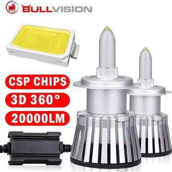 Bullvision 360 LED Car Headlight Bulbs H11 HB4 H7 H8 H9 9006 9005 HB3 20000LM 6000K