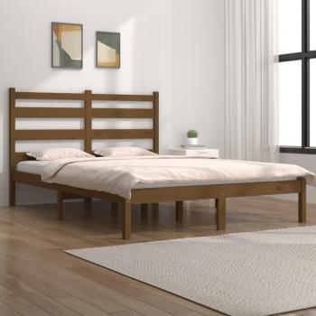 VidaXL Bed Frame in Honey Brown, Without Mattress, Solid Wood, Dimensions: 120 x 200 cm, Product IDs: 810015-81841