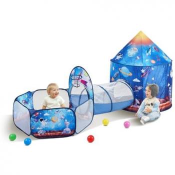 VEVOR 3-in-1 Play House & Tunnel for Boys & Girls – Quick Setup Adventure Box