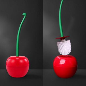 Cherry Style Bathroom Brush and Holder