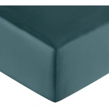 Anne de Solène Drap Housse Minéral Bleu 140x190 cm