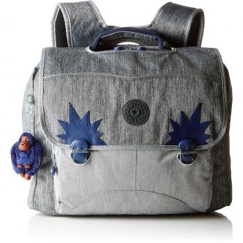 Kipling INIKO Sac à Dos Enfants, 40 cm, 18 litres, Gris (Ash Denim BL)