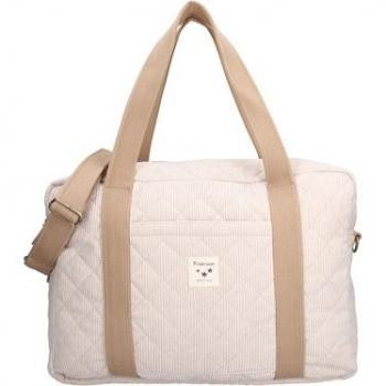 VADOBAG Damen Wickeltasche 44x31x17 cm, beige, Kunstfaser, kariert, mit Wickelunterlage