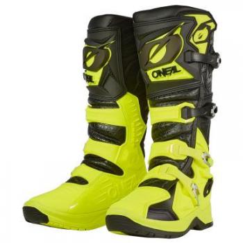 Bottes de motocross Oneal RMX Pro Noir Jaune taille 49