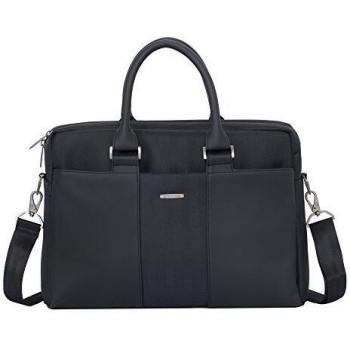 RIVACASE Premium‑Damen‑Notizbuchtasche – 14” mit Metallakzenten, Schwarz