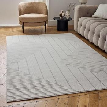 Carmel Contemporary Grey Runner – 200 × 290 cm, Stain Resistant