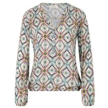 Klassische Cartoon-Bluse mit verspieltem Muster
