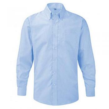 Russell Collection Herren Langarm-Oxford Hemd in Pflegeleicht