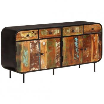 VidaXL Solid Wood Reclaimed and Metal Sideboard 140x35x70 cm