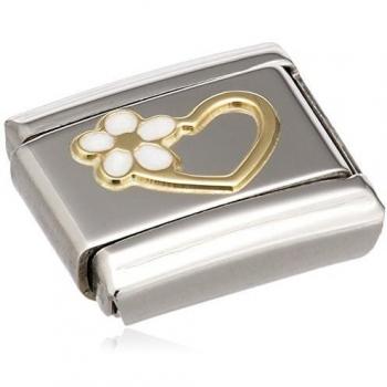 Maillon Raffiné en Acier et Or Jaune