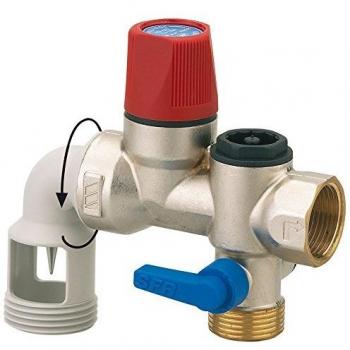 Groupe de sécurité 20x27 coudé orientable en inox WATTS