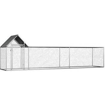 Gallinero 5x1x1,5 m en acero galvanizado