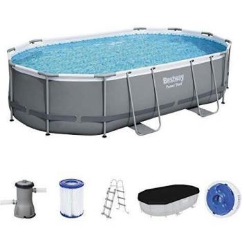 Bestway Power Steel Aufstellpool Komplett-Set 488 x 305 x 107 cm