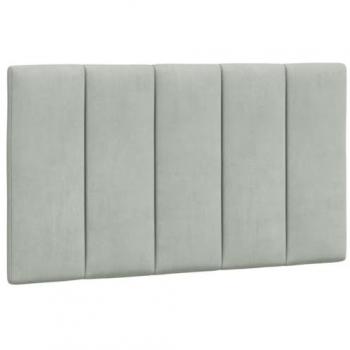 Oreiller de Tête de Lit avec Bandes Auto‑agrippantes, 90 cm, Gris Clair – VidaXL