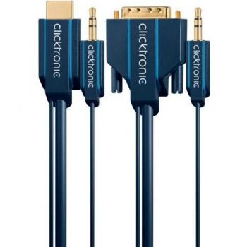 Clicktronic Casual HDMI auf DVI-D mit Audio Adapterkabel