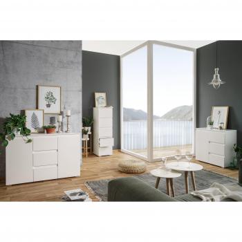 Moderner Mehrzweckschrank Weiß, 80 x 191 x 40 cm