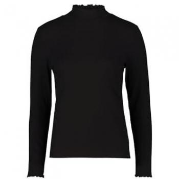 Zero Herren Langarmshirt mit Stehkragen, schlicht