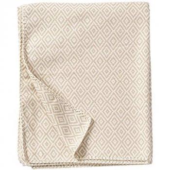 Klippan Yllefabrik Kuscheldecke Stella beige 140x180 cm