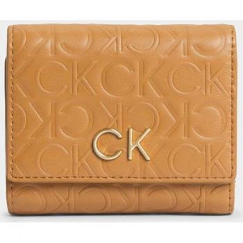Cartera de Material Combinado Mostaza Calvin Klein