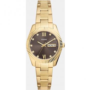 Fossil Scarlette ES5206 Reloj analógico de acero inoxidable dorado para mujer